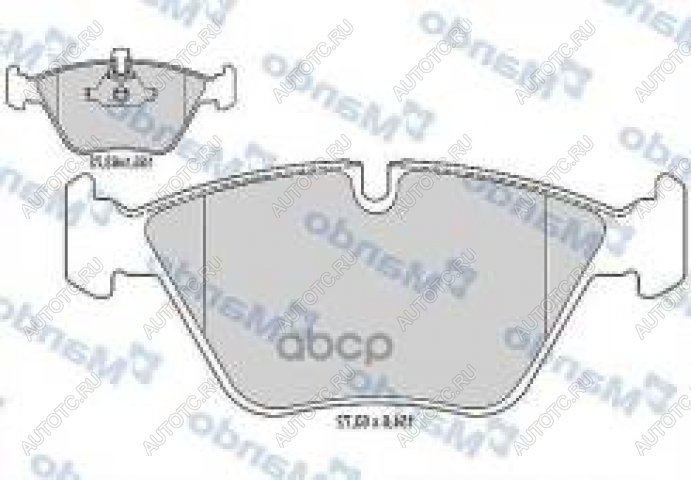 2 659 р. Колодки тормозные передние (4шт.) MANDO BMW 5 серия E60 седан дорестайлинг (2003-2007)  с доставкой в г. Майкоп