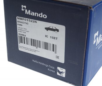 1 899 р. Колодки тормозные FORD S-Max,Galaxy LAND ROVER Freelander передние (4шт.) MANDO MANDO mbf015226 MANDO mbf015226  с доставкой в г. Майкоп. Увеличить фотографию 3
