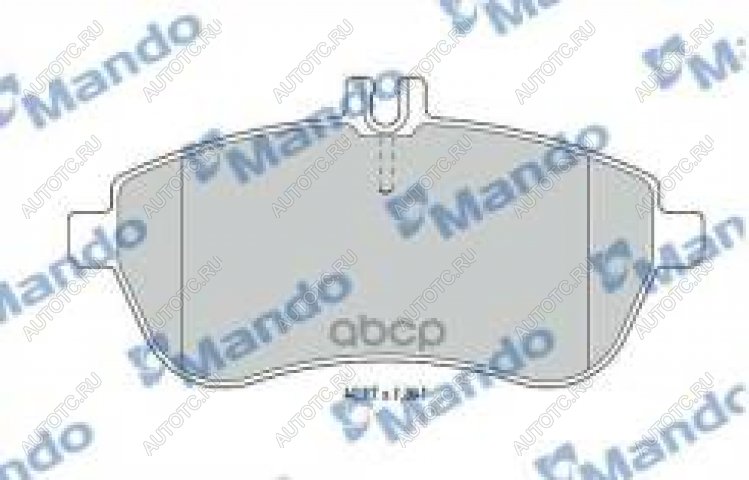 2 299 р. Колодки тормозные передние (4шт.) MANDO Mercedes-Benz C-Class W204 дорестайлинг седан (2007-2011)  с доставкой в г. Майкоп