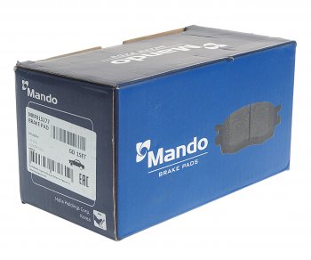 1 689 р. Колодки тормозные передние (4шт.) MANDO KIA Ceed 2 JD рестайлинг универсал (2015-2018)  с доставкой в г. Майкоп. Увеличить фотографию 2