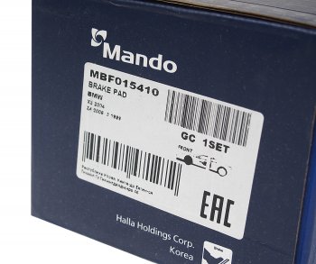 2 089 р. Колодки тормозные BMW E46 (99-05),E83 (04-) передние (4шт.) MANDO MANDO mbf015410 MANDO mbf015410  с доставкой в г. Майкоп. Увеличить фотографию 3