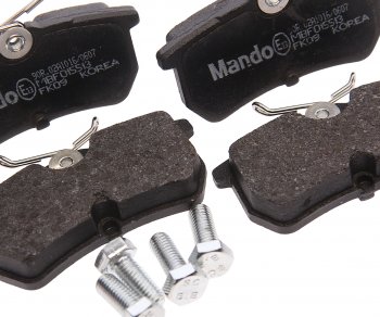 979 р. Колодки тормозные задние (4шт.) MANDO Ford Focus 1 хэтчбэк 3 дв. дорестайлинг (1998-2002)  с доставкой в г. Майкоп. Увеличить фотографию 2