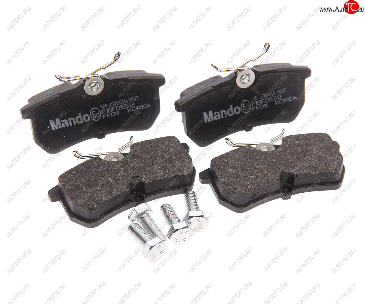 979 р. Колодки тормозные задние (4шт.) MANDO Ford Focus 1 хэтчбэк 3 дв. дорестайлинг (1998-2002)  с доставкой в г. Майкоп