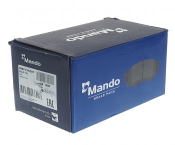 1 699 р. Колодки тормозные HYUNDAI Santa Fe (00-),Trajet (99-) KIA Sorento передние (4шт.) MANDO MANDO mbf015587 MANDO mbf015587  с доставкой в г. Майкоп. Увеличить фотографию 2