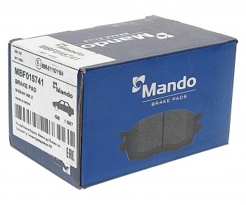 899 р. Колодки тормозные SUBARU Impreza (01-07) задние (4шт.) MANDO MANDO mbf015741  с доставкой в г. Майкоп. Увеличить фотографию 2