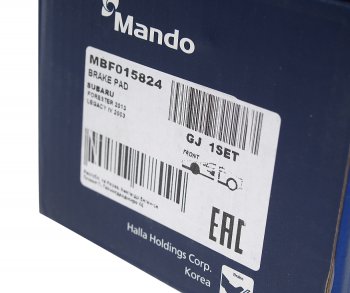 2 579 р. Колодки тормозные SUBARU Legacy,Outbak,Tribeca (03-) (2.03.6) передние (4шт.)MANDO MANDO mbf015824  с доставкой в г. Майкоп. Увеличить фотографию 3