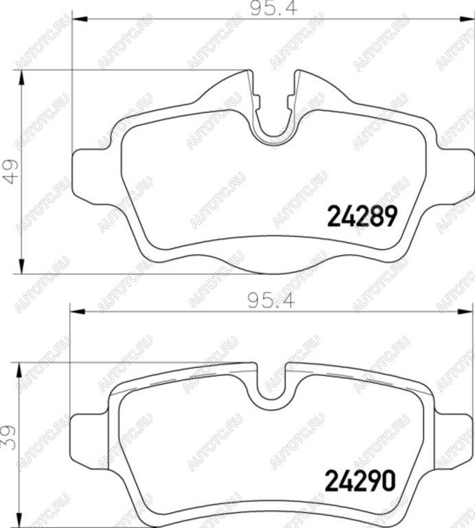 1 259 р. Колодки тормозные MINI Cooper (06-) задние (4шт.) MINTEX MINTEX mdb2930  с доставкой в г. Майкоп