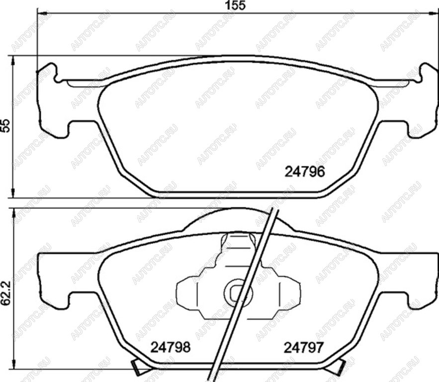 1 559 р. Колодки тормозные HONDA Accord (08-) передние (4шт.) MINTEX MINTEX mdb2955  с доставкой в г. Майкоп