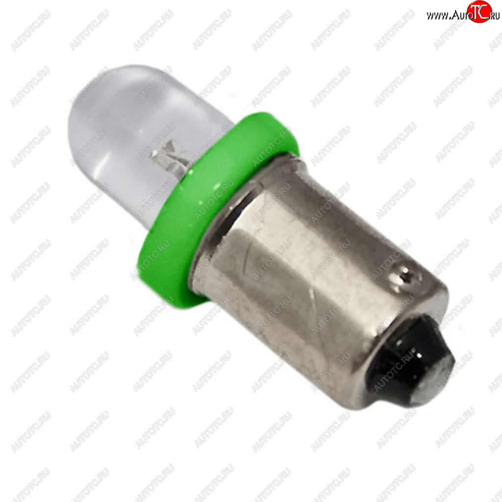 3 р. Лампа светодиодная 12V T4W BA9s Round Green MEGA ELECTRIC MEGA ELECTRIC me-0406g  с доставкой в г. Майкоп