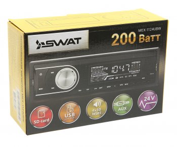 2 499 р. Магнитола автомобильная 1DIN 24V SWAT SWAT mex-1124ubw 24v  с доставкой в г. Майкоп. Увеличить фотографию 4