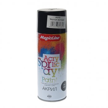 299 р. Краска черная матовая аэрозоль 400мл MAGICLINE MAGICLINE mg-010  с доставкой в г. Майкоп. Увеличить фотографию 1