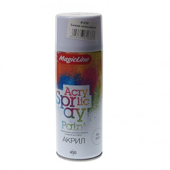 299 р. Краска белая глянцевая аэрозоль 400мл MAGICLINE MAGICLINE mg-030  с доставкой в г. Майкоп. Увеличить фотографию 1