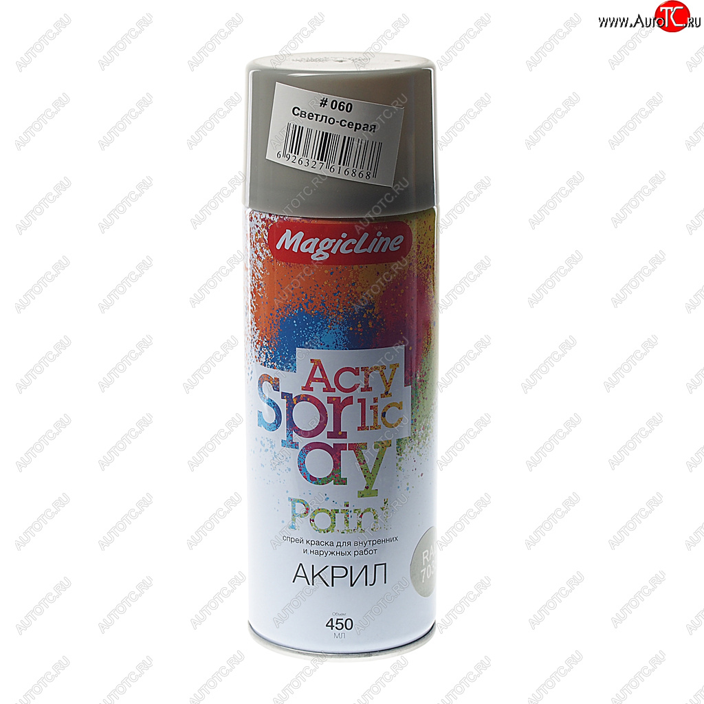 278 р. Краска светло-серая аэрозоль 400мл MAGICLINE MAGICLINE mg-060  с доставкой в г. Майкоп