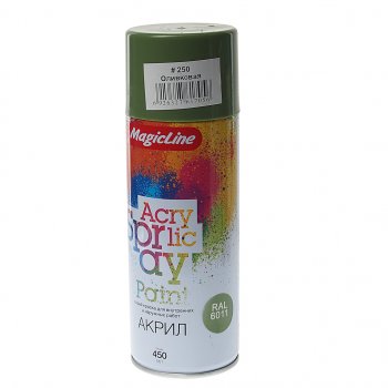 298 р. Краска оливковая аэрозоль 400мл MAGICLINE MAGICLINE mg-250  с доставкой в г. Майкоп. Увеличить фотографию 1
