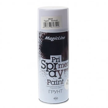 299 р. Грунт белый аэрозоль 400мл MAGICLINE MAGICLINE mg-930  с доставкой в г. Майкоп. Увеличить фотографию 1