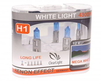 469 р. Лампа 12V H1 55W P14.5s бокс (2шт.) White Light CLEARLIGHT CLEARLIGHT mlh1wl  с доставкой в г. Майкоп. Увеличить фотографию 1