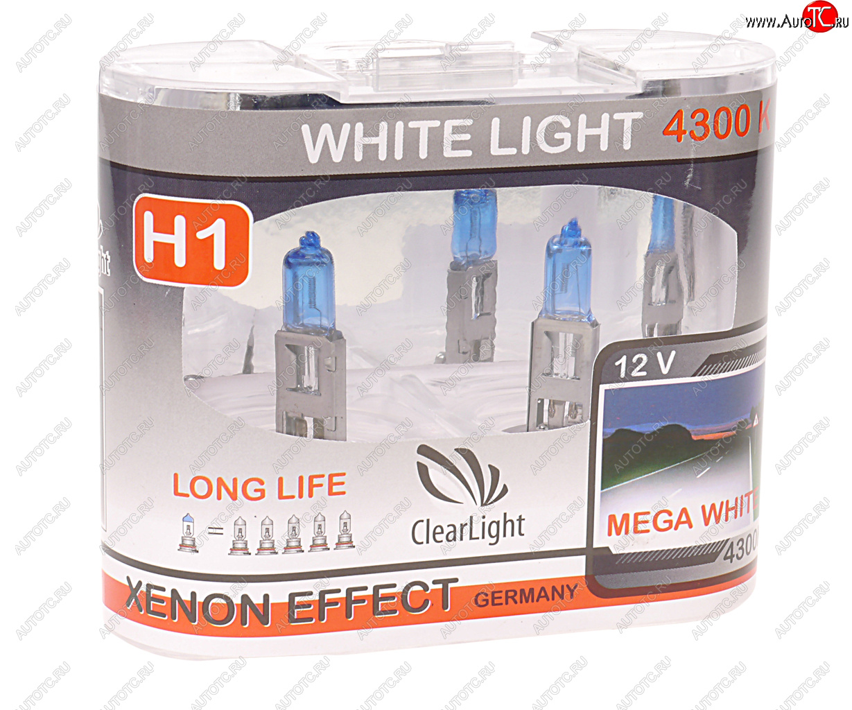 469 р. Лампа 12V H1 55W P14.5s бокс (2шт.) White Light CLEARLIGHT CLEARLIGHT mlh1wl  с доставкой в г. Майкоп