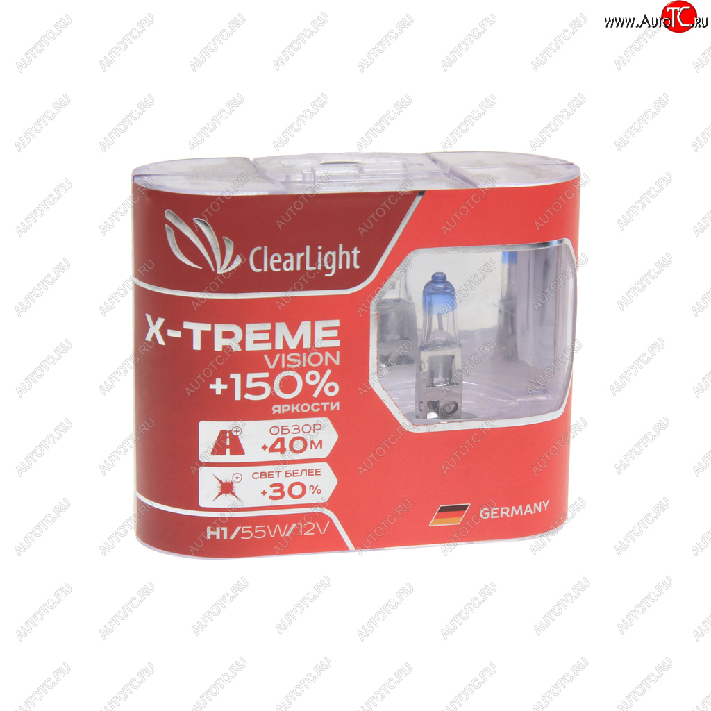 649 р. Лампа 12V H1 55W +150% бокс (2шт.) X-treme Vision CLEARLIGHT CLEARLIGHT mlh1xtv150  с доставкой в г. Майкоп