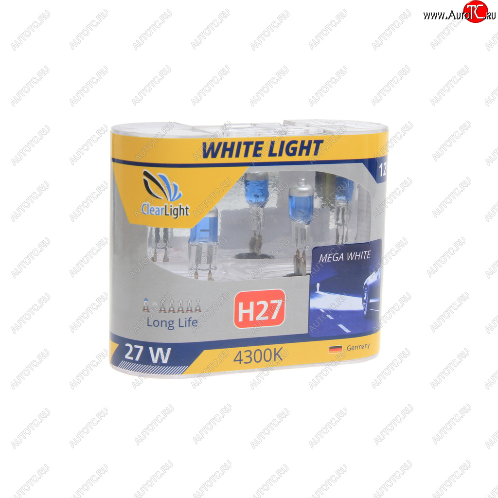 599 р. Лампа 12V H27 27W бокс (2шт.) White Light CLEARLIGHT CLEARLIGHT mlh27wl  с доставкой в г. Майкоп
