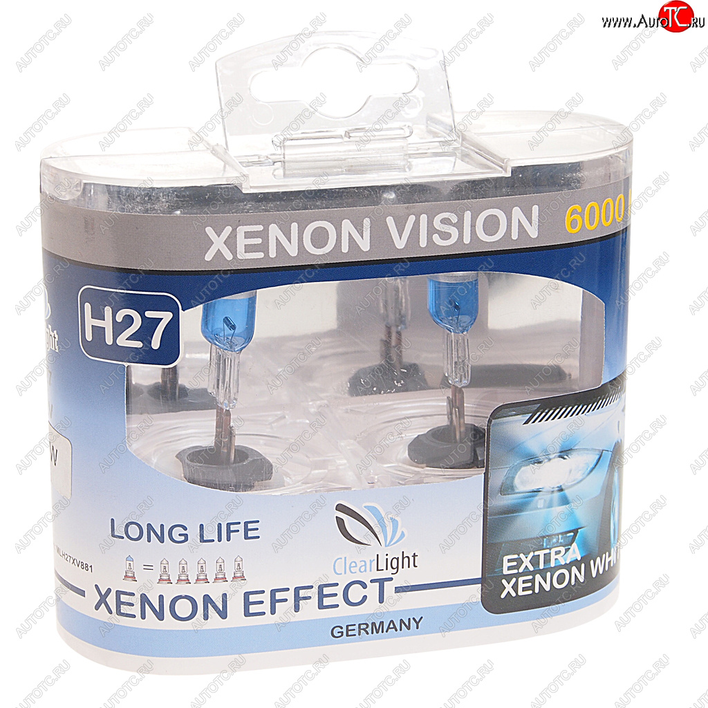 659 р. Лампа 12V H27 27W бокс (2шт.) Xenon Vision CLEARLIGHT CLEARLIGHT mlh27xv  с доставкой в г. Майкоп