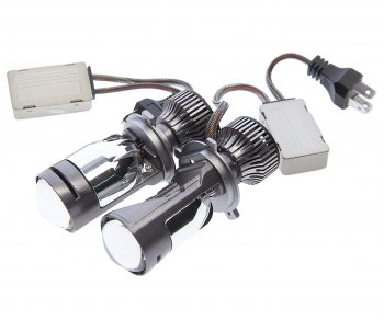 4 199 р. Лампа светодиодная 12V H4 P43t с линзой (2шт.) OPTIMA OPTIMA ml-h4-40  с доставкой в г. Майкоп. Увеличить фотографию 1