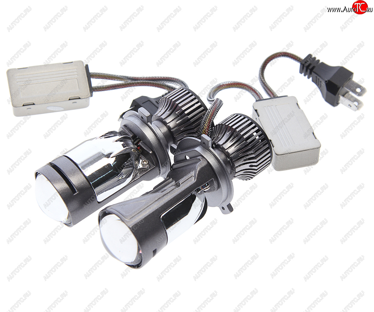 4 199 р. Лампа светодиодная 12V H4 P43t с линзой (2шт.) OPTIMA OPTIMA ml-h4-40  с доставкой в г. Майкоп