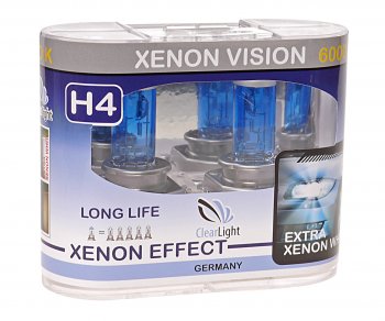 799 р. Лампа 12V H4 6055W P43t бокс (2шт.) Xenon Vision CLEARLIGHT CLEARLIGHT mlh4xv  с доставкой в г. Майкоп. Увеличить фотографию 1