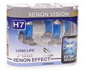 699 р. Лампа 12V H7 55W PX26d бокс (2шт.) Xenon Vision CLEARLIGHT CLEARLIGHT mlh7xv  с доставкой в г. Майкоп. Увеличить фотографию 1