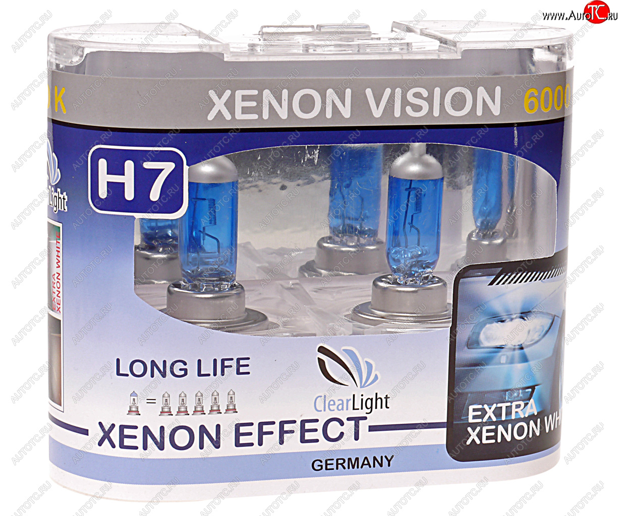 699 р. Лампа 12V H7 55W PX26d бокс (2шт.) Xenon Vision CLEARLIGHT CLEARLIGHT mlh7xv  с доставкой в г. Майкоп