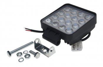 1 539 р. Фара рабочего света 106x106x40мм 48Вт (16 светодиодов) IP67 Super Slim Flood LUMEN LUMEN mlp-sse48ws-2418f  с доставкой в г. Майкоп. Увеличить фотографию 1