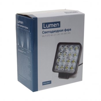 1 369 р. Фара рабочего света круглая 125x110x50мм 27Вт (9 светодиодов) IP68 Standart Flood LUMEN LUMEN mlp-ste27wr1261f  с доставкой в г. Майкоп. Увеличить фотографию 4