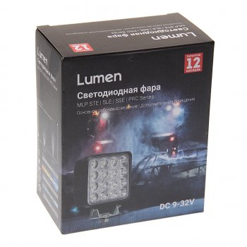 1 369 р. Фара рабочего света 125x110x50мм 27Вт (9 светодиодов) IP68 Standart Flood LUMEN LUMEN mlp-ste27ws1262f  с доставкой в г. Майкоп. Увеличить фотографию 3