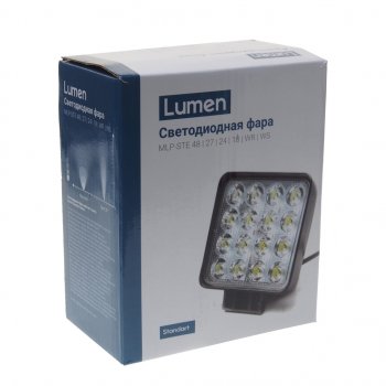 1 739 р. Фара рабочего света 127x110x68мм 48Вт (16 светодиодов) IP68 Standart Flood LUMEN LUMEN mlp-ste48ws1258f  с доставкой в г. Майкоп. Увеличить фотографию 4