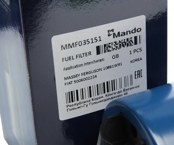 1 899 р. Фильтр топливный LIEBHERR KOBELCO NEW HOLLAND (дв.CUMMINS) MANDO MANDO mmf035151  с доставкой в г. Майкоп. Увеличить фотографию 3
