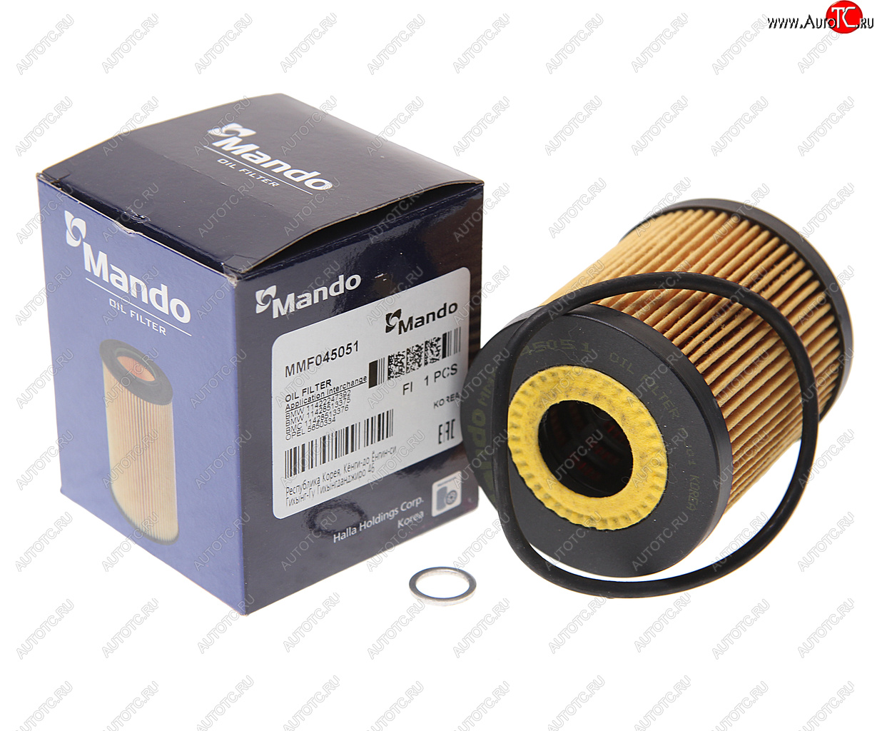 319 р. Фильтр масляный BMW 3 (E46),5 (E39),7 (E38),X5 (E53) LAND ROVER Range Rover 3 (02-) (DTDI) MANDO MANDO mmf045051  с доставкой в г. Майкоп