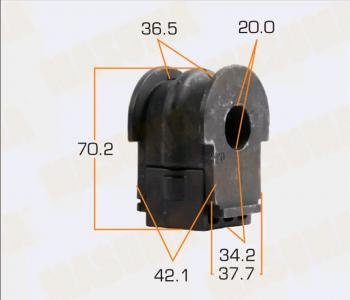 469 р. Втулка стабилизатора NISSAN Teana (L33R) (14-) (2.53.5) заднего MASUMA MASUMA mp-1251  с доставкой в г. Майкоп. Увеличить фотографию 1
