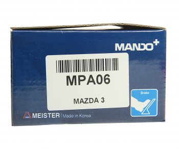 1 229 р. Колодки тормозные передние (4шт.) MANDO Mazda 3/Axela BP седан (2019-2025)  с доставкой в г. Майкоп. Увеличить фотографию 4