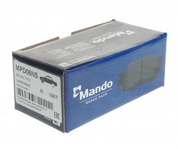 879 р. Колодки тормозные передние (4шт.) MANDO Daewoo Matiz M200 дорестайлинг (2005-2007)  с доставкой в г. Майкоп. Увеличить фотографию 2