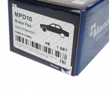 1 049 р. Колодки тормозные SSANGYONG Musso,Korando передние (4шт.) MANDO MANDO mpd10 MANDO mpd10  с доставкой в г. Майкоп. Увеличить фотографию 3