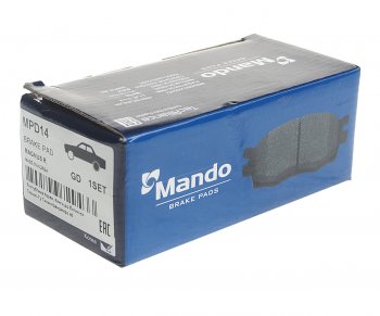 899 р. Колодки тормозные DAEWOO Nubira (97-03) задние (4шт.) MANDO MANDO mpd14  с доставкой в г. Майкоп. Увеличить фотографию 2