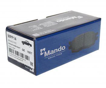 1 179 р. Колодки тормозные NISSAN Primera P12E (00-) задние (4шт.) MANDO MANDO mpf14 MANDO mpf14  с доставкой в г. Майкоп. Увеличить фотографию 2