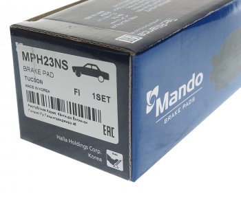 1 639 р. Колодки тормозные HYUNDAI Tucson KIA Sportage (04-) передние (4шт.) MANDO MANDO mph23ns MANDO mph23ns  с доставкой в г. Майкоп. Увеличить фотографию 3