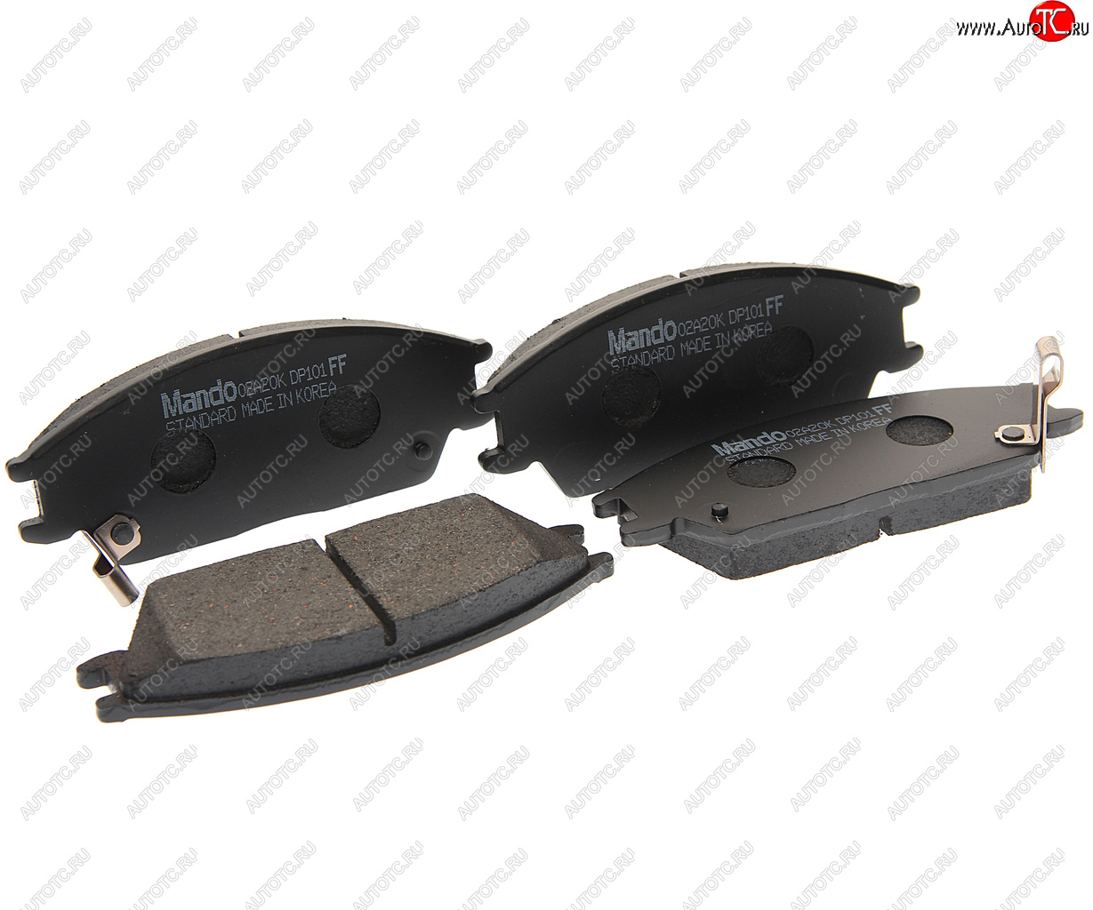 1 599 р. Колодки тормозные передние (4шт.) MANDO Hyundai Getz TB хэтчбэк 5 дв. дорестайлинг (2002-2005)  с доставкой в г. Майкоп