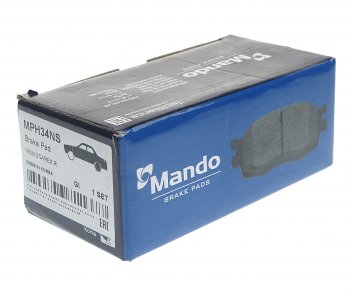 1 339 р. Колодки тормозные HYUNDAI Santa Fe (06-),H-1 KIA Sorento (06-) задние (4шт.) MANDO MANDO mph34ns  с доставкой в г. Майкоп. Увеличить фотографию 2
