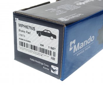 2 989 р. Колодки тормозные HYUNDAI Creta (17-),i30 KIA Ceed (07-) передние (4шт.) MANDO MANDO mph67ns MANDO mph67ns  с доставкой в г. Майкоп. Увеличить фотографию 3