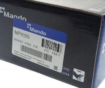 1 589 р. Колодки тормозные KIA Sephia (97-) передние (4шт.) MANDO MANDO mpk05 MANDO mpk05  с доставкой в г. Майкоп. Увеличить фотографию 3
