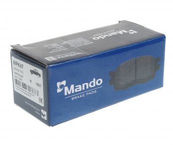 679 р. Колодки тормозные передние R16 (4шт.) MANDO KIA Rio 3 QB рестайлинг седан (2015-2017)  с доставкой в г. Майкоп. Увеличить фотографию 2