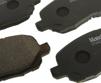 1 589 р. Колодки тормозные передние (4шт.) MANDO Mitsubishi Galant 8  дорестайлинг седан (1996-1998)  с доставкой в г. Майкоп. Увеличить фотографию 2