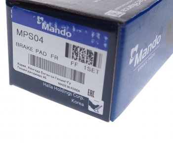 939 р. Колодки тормозные передние (4шт.) MANDO Nissan Almera Classic седан B10 (2006-2013)  с доставкой в г. Майкоп. Увеличить фотографию 3