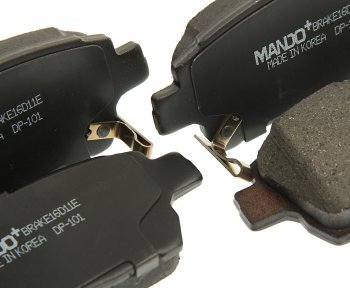 1 299 р. Колодки тормозные передние (4шт.) MANDO Toyota Corolla E120 универсал рестайлинг (2004-2007)  с доставкой в г. Майкоп. Увеличить фотографию 2